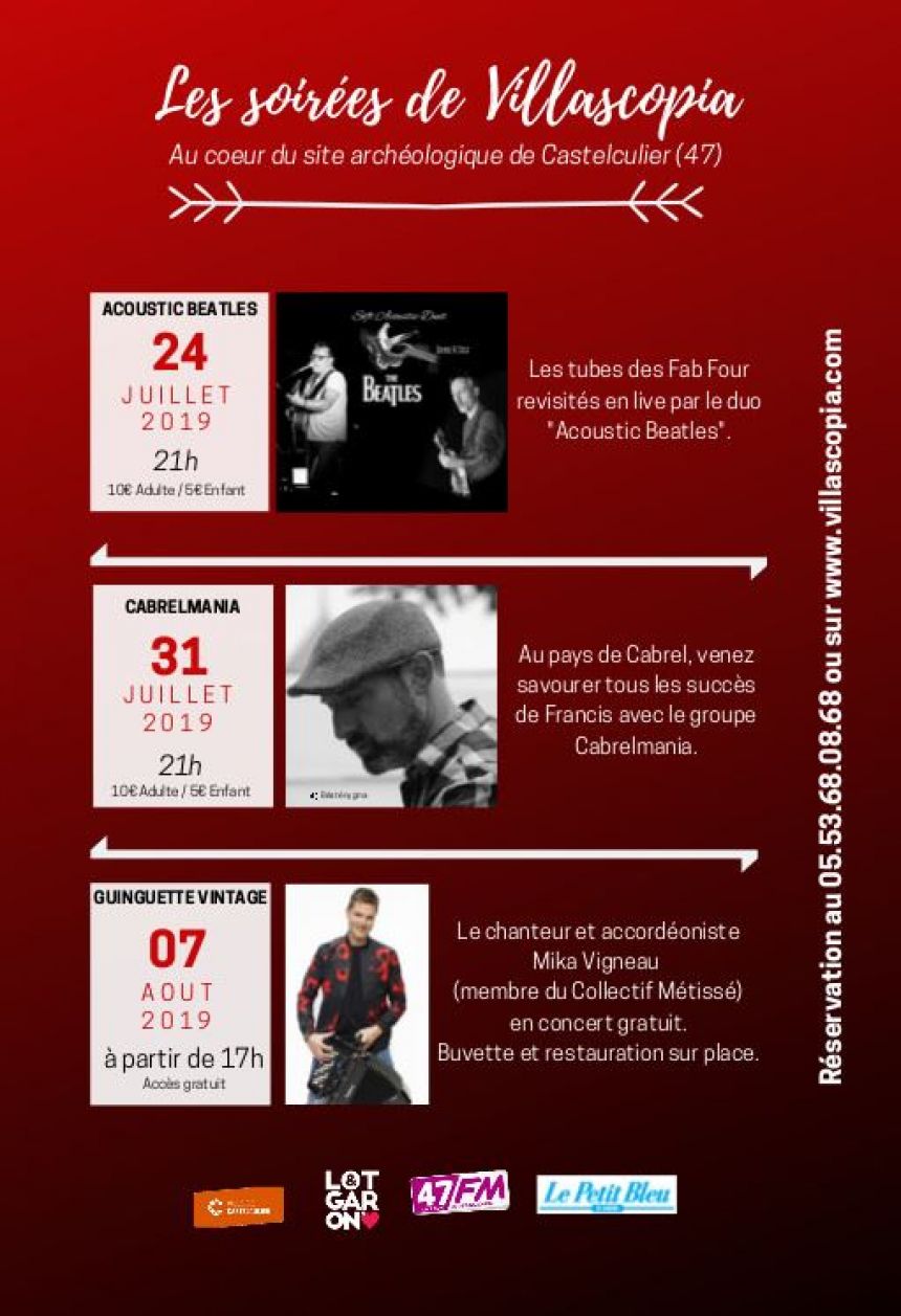 Villascopia - agenda des soirées d'été 2019 Villascopia - agenda des soirées d'été 2019